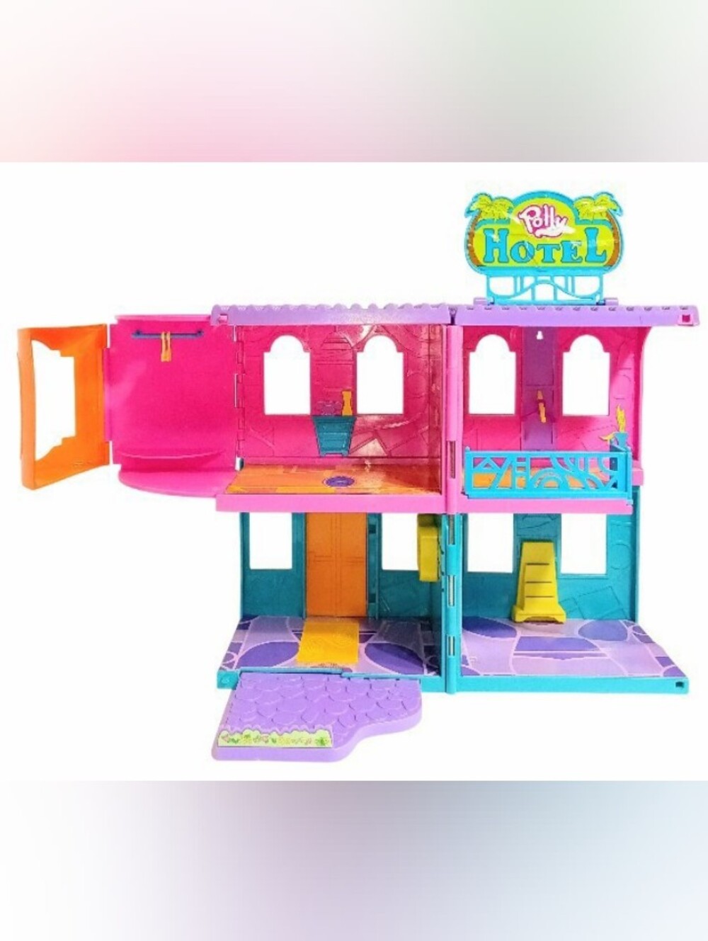 Vintage Polly Pocket Relaxin' Resort Hotel Playset Mattel (2004) *Incomplete